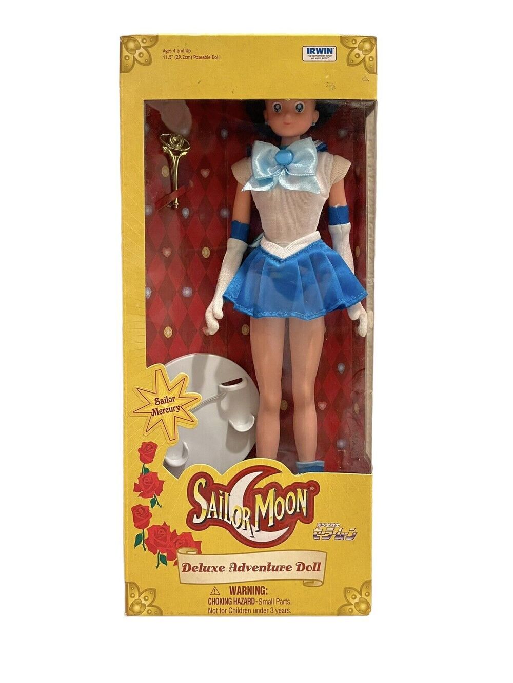 YELLOW BOX SAILOR MERCURY DOLL DELUXE ADVENTURE IRWIN CANADA 11" MOON 2000